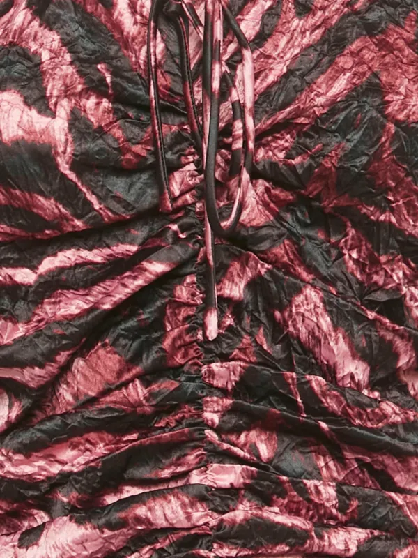 ganni pink zebra dress GANNI Zebra Print Wrap Dress (36)