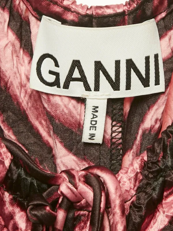 ganni pink zebra dress Ganni