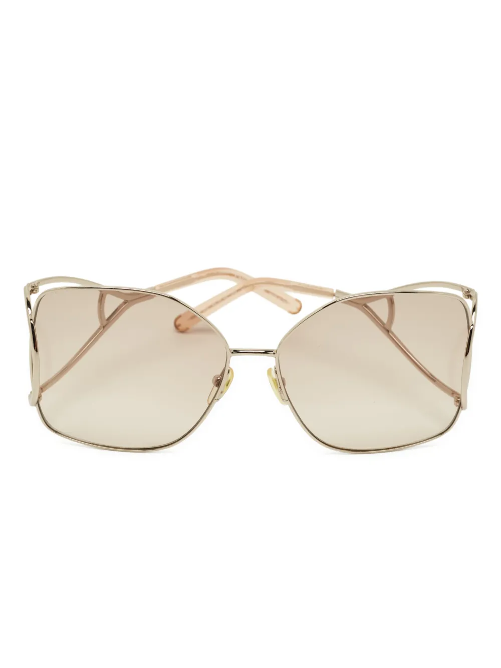 Chloé Pre-Owned Jackson oversized sunglasses - Oro
