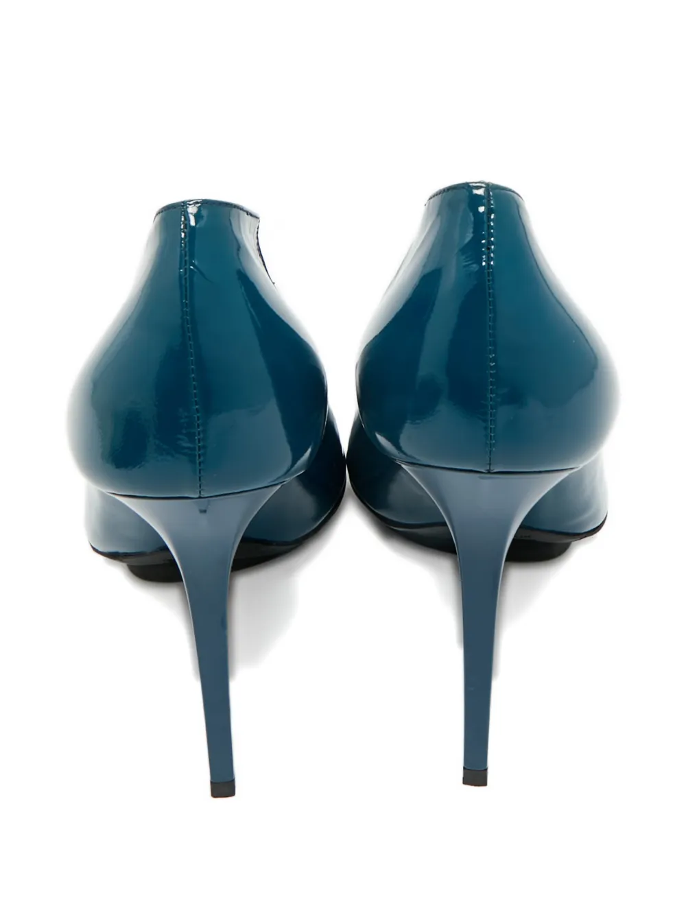 Balenciaga Pre-Owned leather peep-toe pumps - Blauw