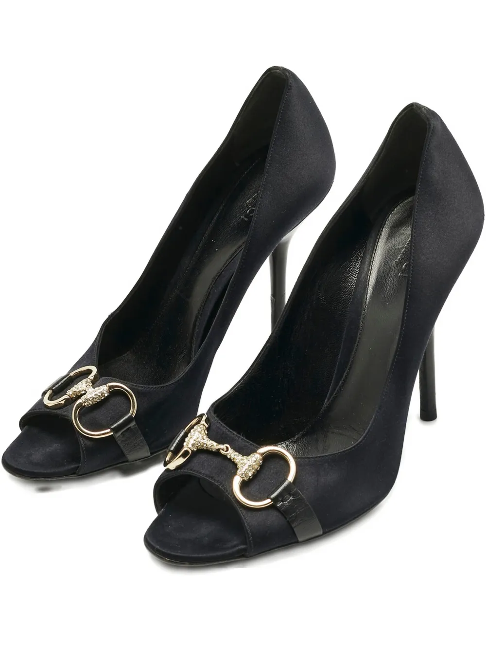 Gucci Pre-Owned Horsebit peep-toe pumps - Nero