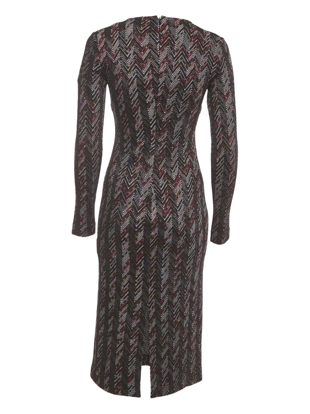 Missoni Pre-Owned zigzag-pattern midi dress - Zwart