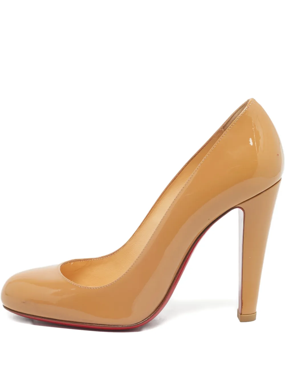 Christian Louboutin Pre-Owned patent-leather heeled pumps - Nude