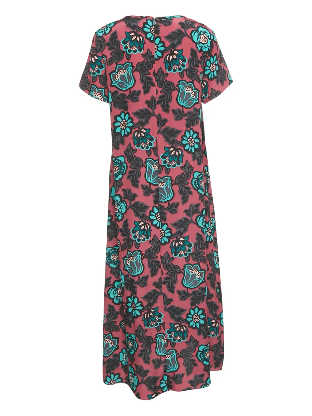 Weekend Max Mara Aral flowing floral silk midi dress - Roze