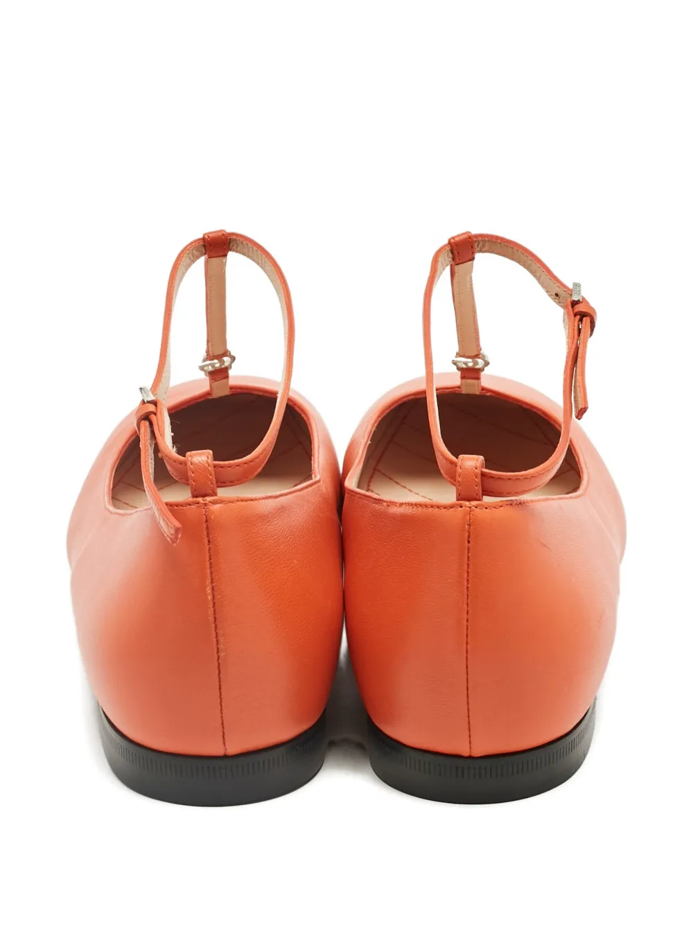 GUCCI Pre-owned Logo Ballet Flats In Orange