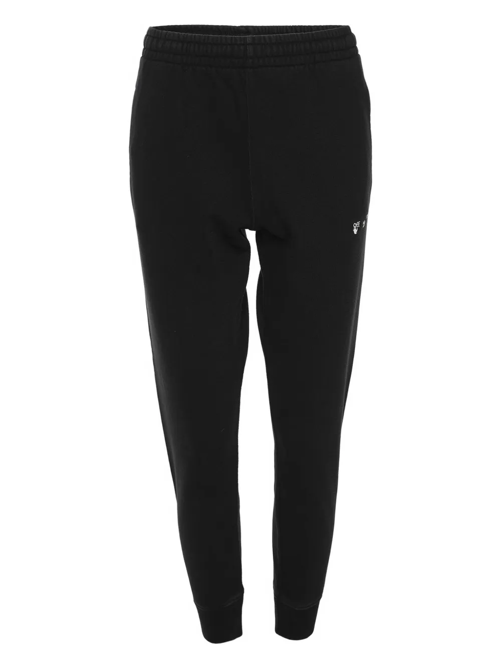 Pre-owned Off-white Cotton Track Pants In Black