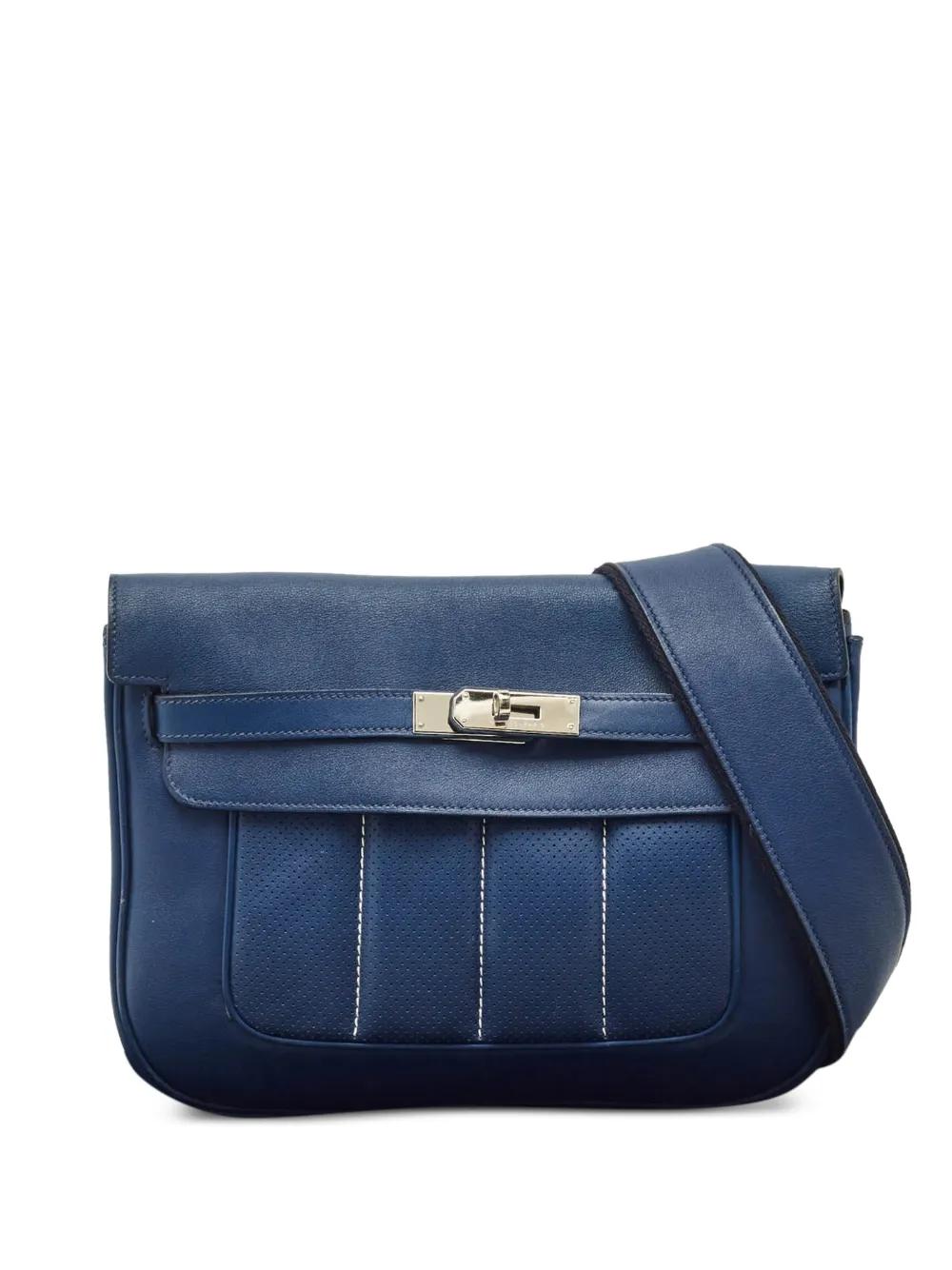 Hermès Pre-Owned 2016 Berline 28 leather shoulder bag - Blu