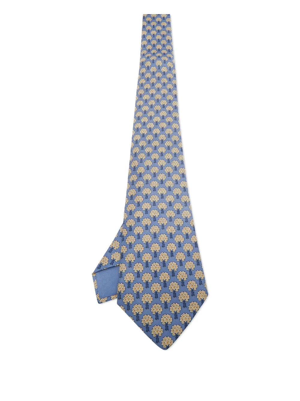 Hermès Pre-Owned silk tree-print tie | azul | Image 1