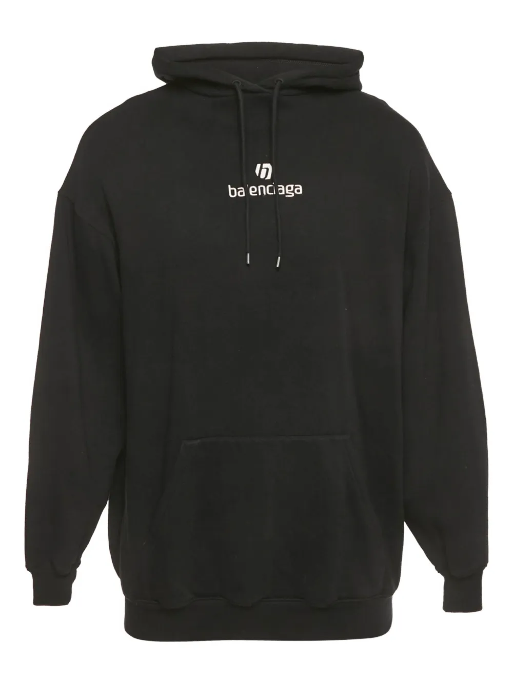 Balenciaga Pre-Owned logo-embroidered hoodie - Nero