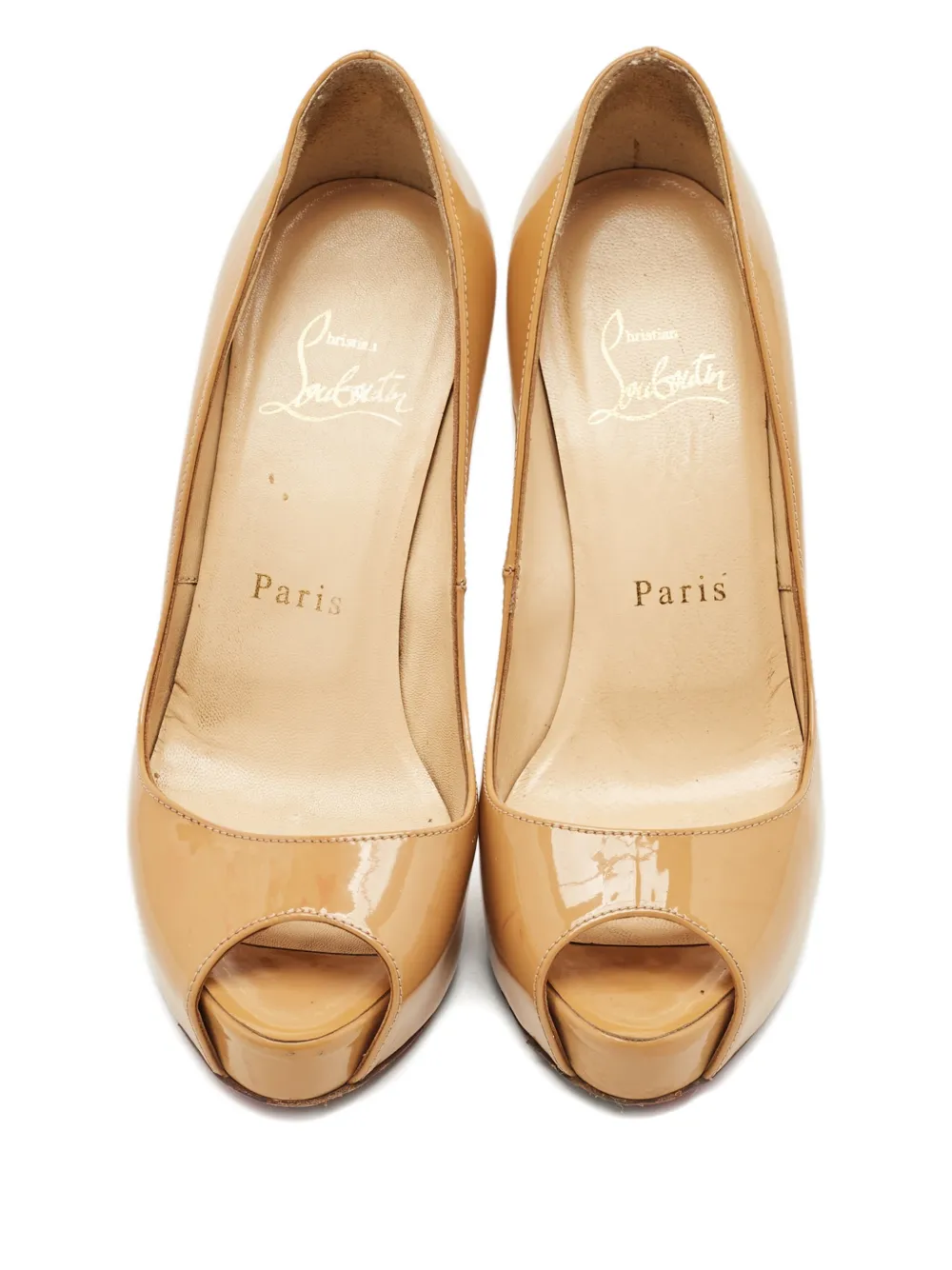 Christian Louboutin Pre-Owned Very Prive peep-toe pumps - Beige