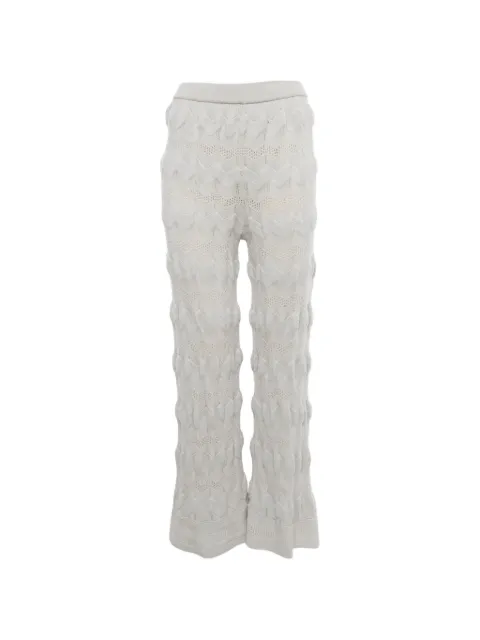 Missoni Pre-Owned zigzag-pattern knitted trousers