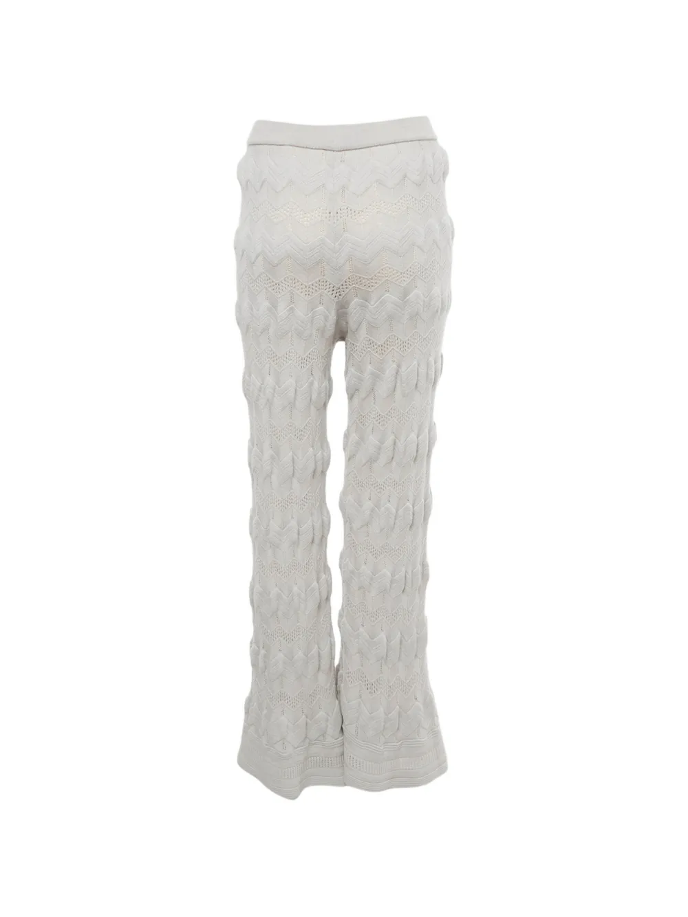 Missoni Pre-Owned zigzag-pattern knitted trousers - Grijs