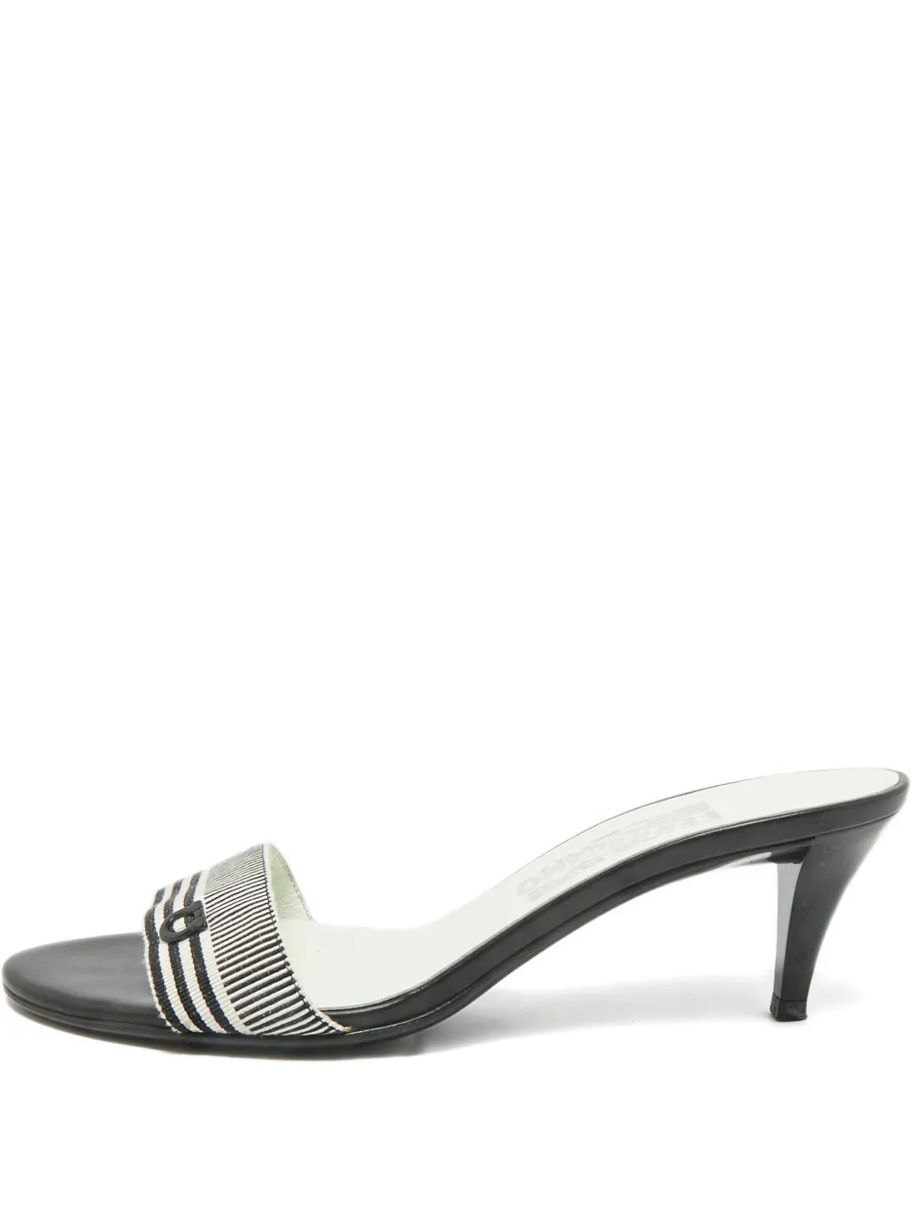 Ferragamo Pre-Owned Gancini canvas sandals | Black | Image 1