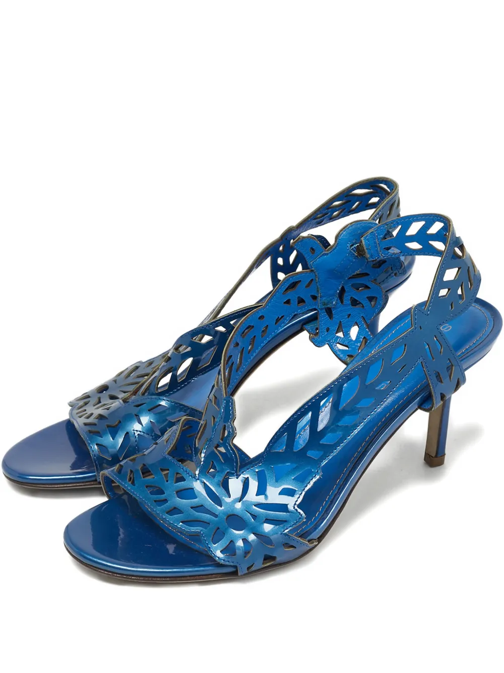 Sergio Rossi cut-out slingback sandals - Blau