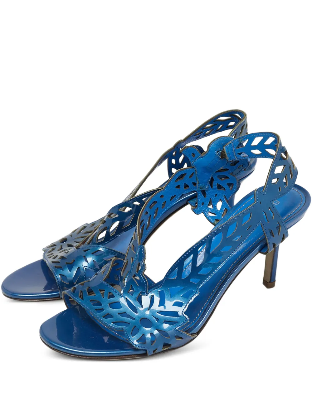 Sergio Rossi cut-out slingback sandals - Blau