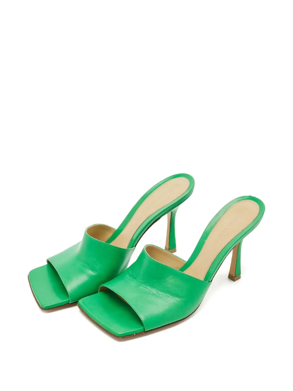 Bottega Veneta Pre-Owned square-toe sandals - Groen