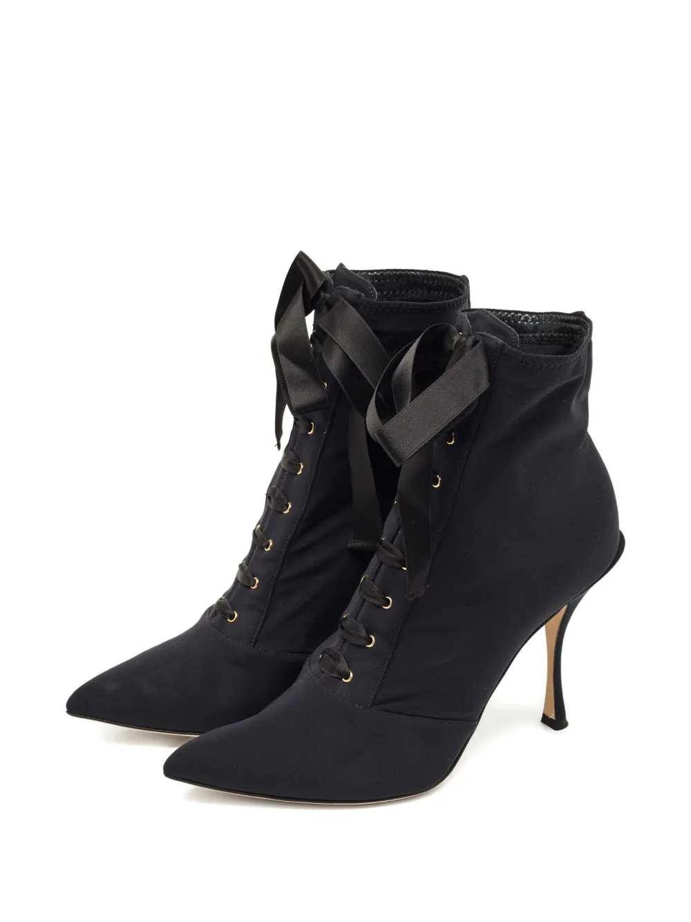 Dolce & Gabbana Pre-Owned Lori lace-up boots - Zwart
