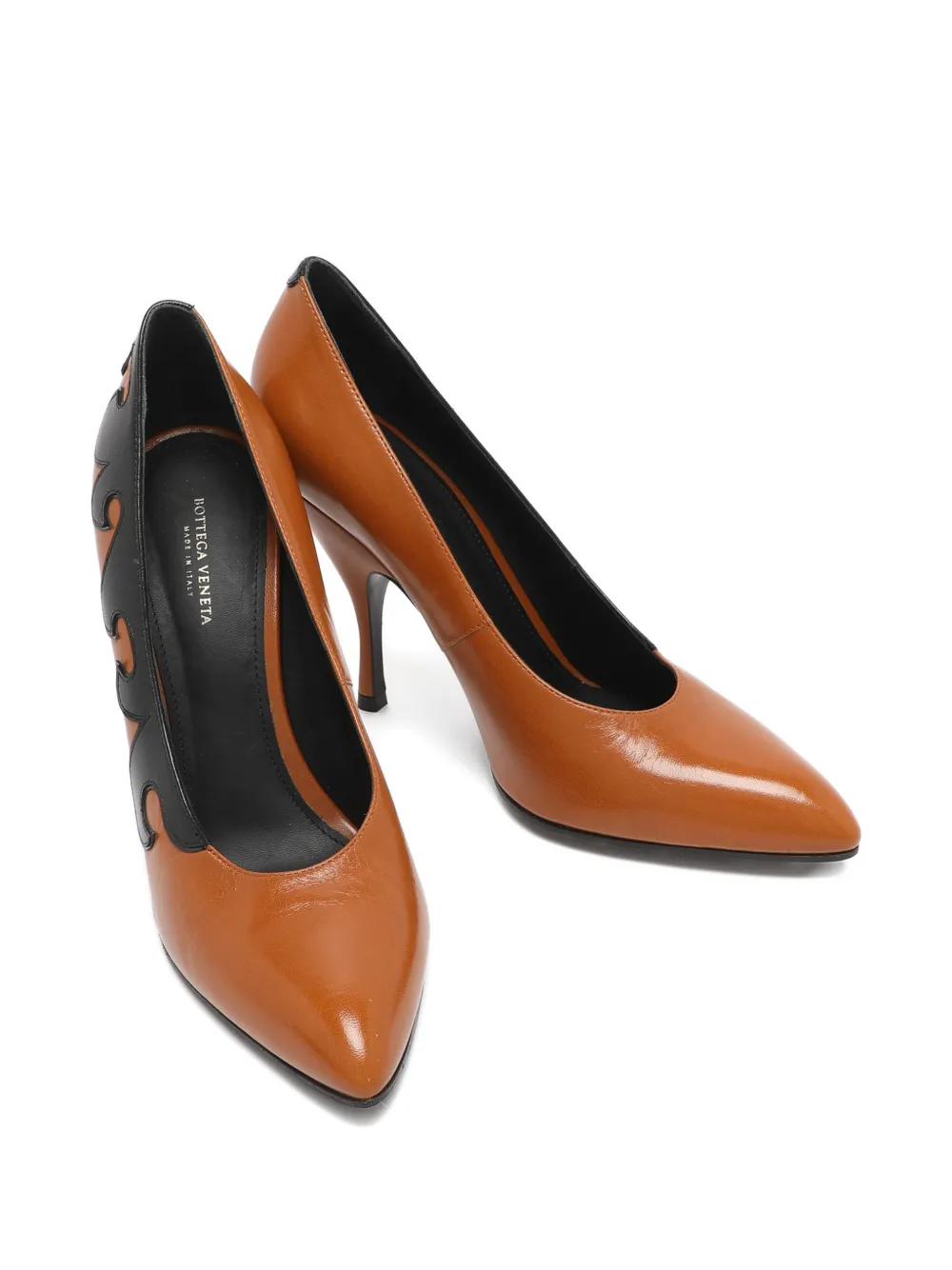 Bottega Veneta Pre-Owned pointed-toe leather pumps - Bruin
