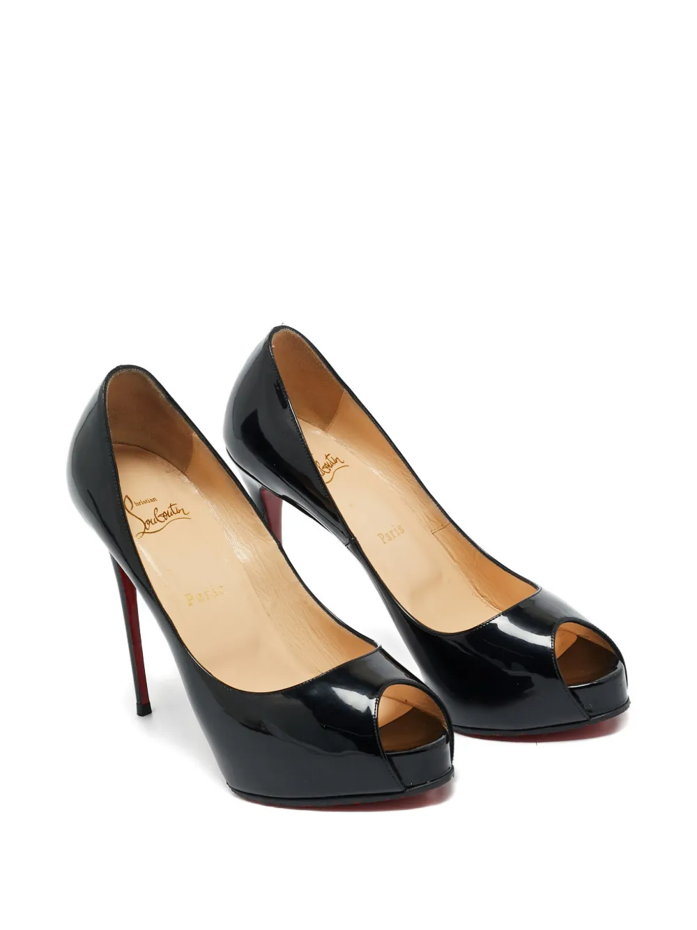 Christian Louboutin Pre-Owned Very Prive peep-toe pumps - Zwart