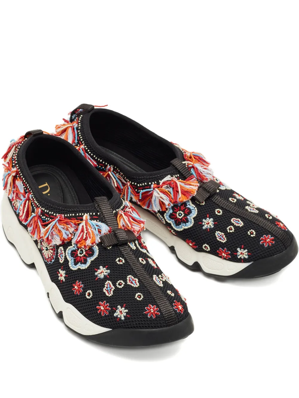 Christian Dior Pre-Owned Fusion mesh appliqué sneakers - Nero