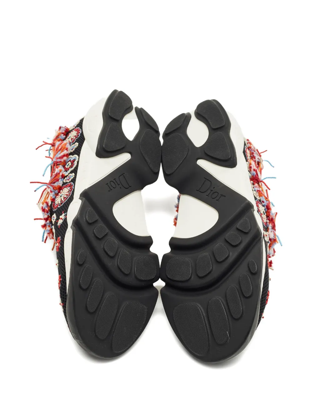 Christian Dior Pre-Owned Fusion mesh appliqué sneakers - Zwart