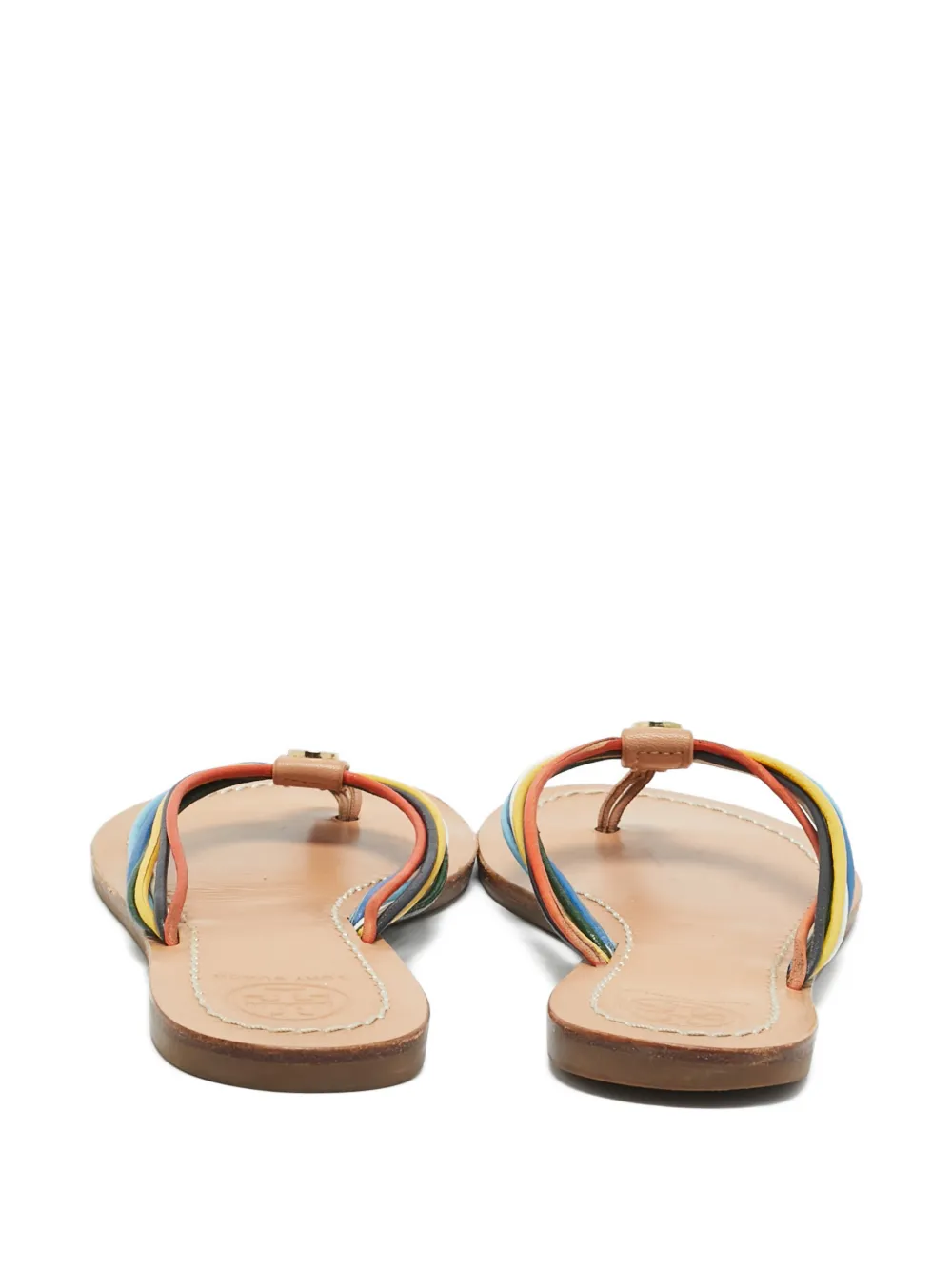 Tory Burch gold-tone leather thong sandals - Beige