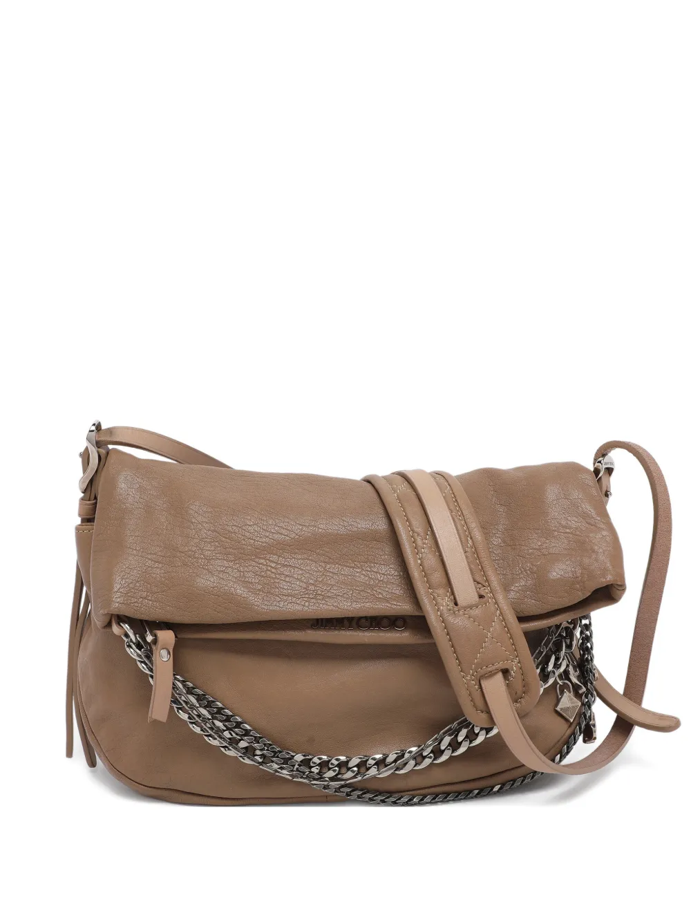 Jimmy Choo Pre-Owned Borsa a spalla con catena - Marrone