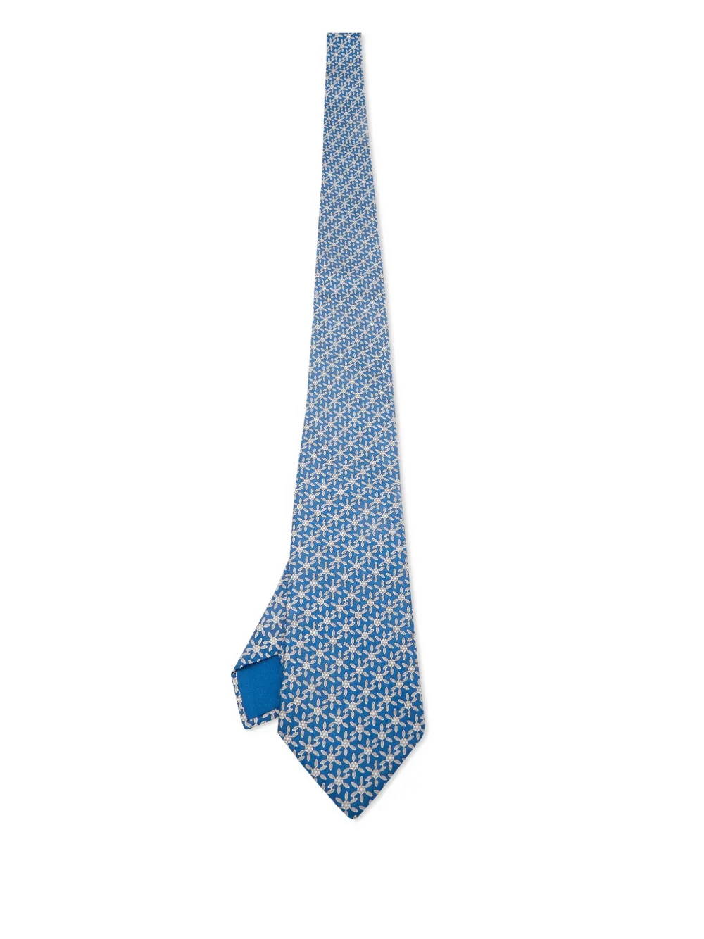 Hermès Pre-Owned silk printed tie | Blue | Image 1