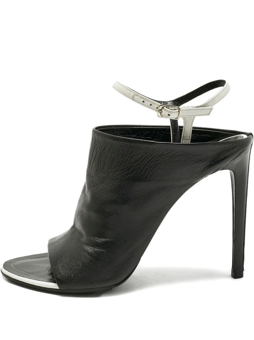 Balenciaga Pre-Owned open-toe leather mules - Nero