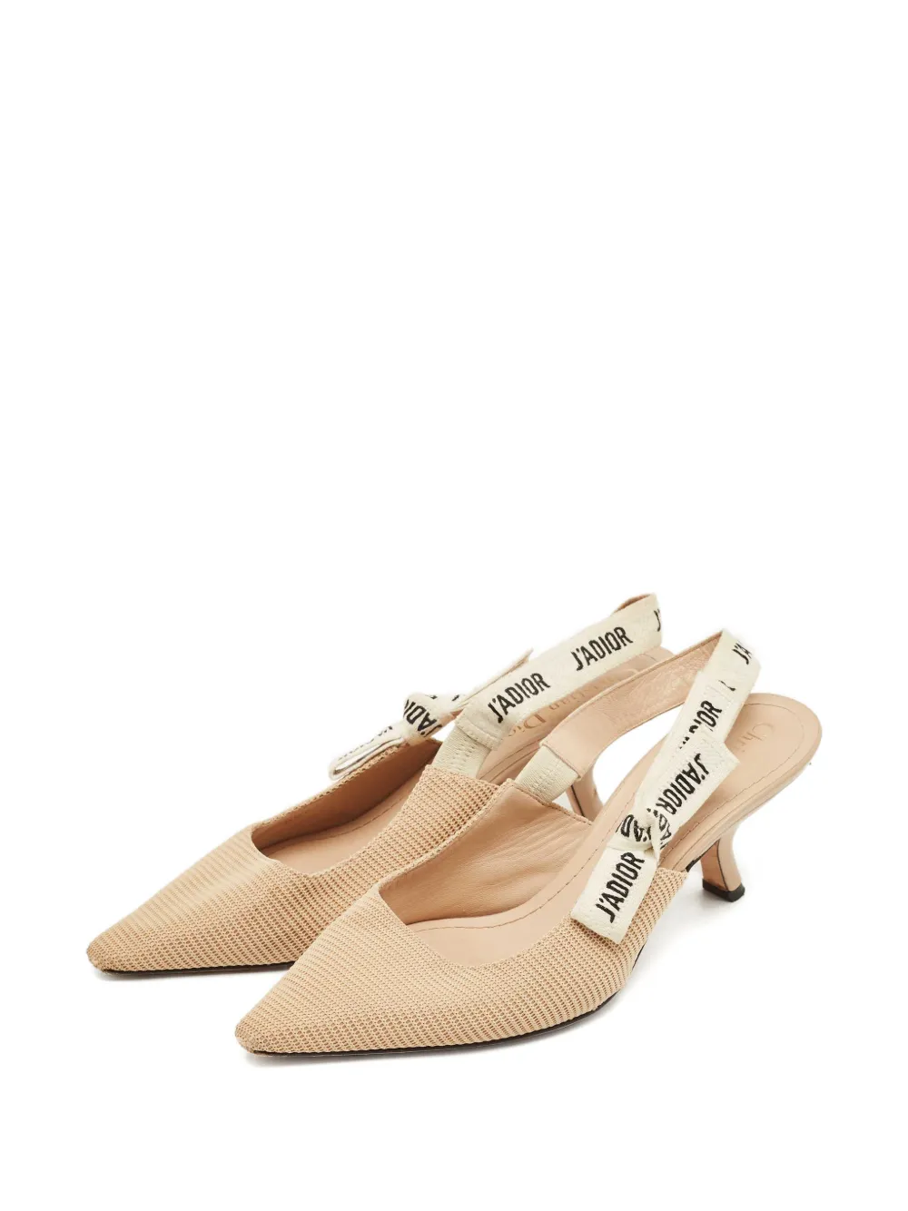 Christian Dior Pre-Owned J'Adior ribbon slingback pumps - Beige