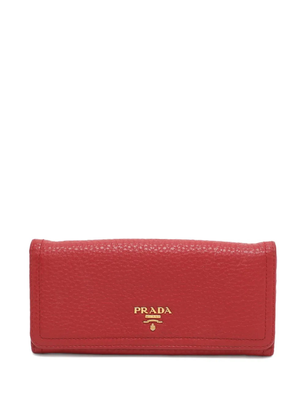 Prada Pre-Owned Portafoglio in pelle con logo - Rosso
