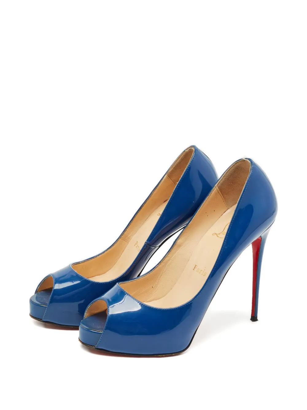 Christian Louboutin Pre-Owned Prive peep-toe pumps - Blauw