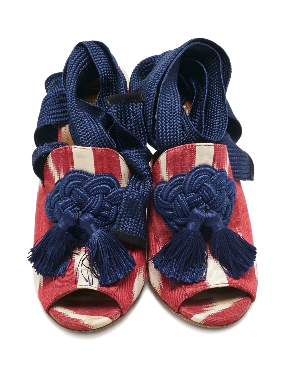 Aquazzura open-toe tassel sandals - Rood