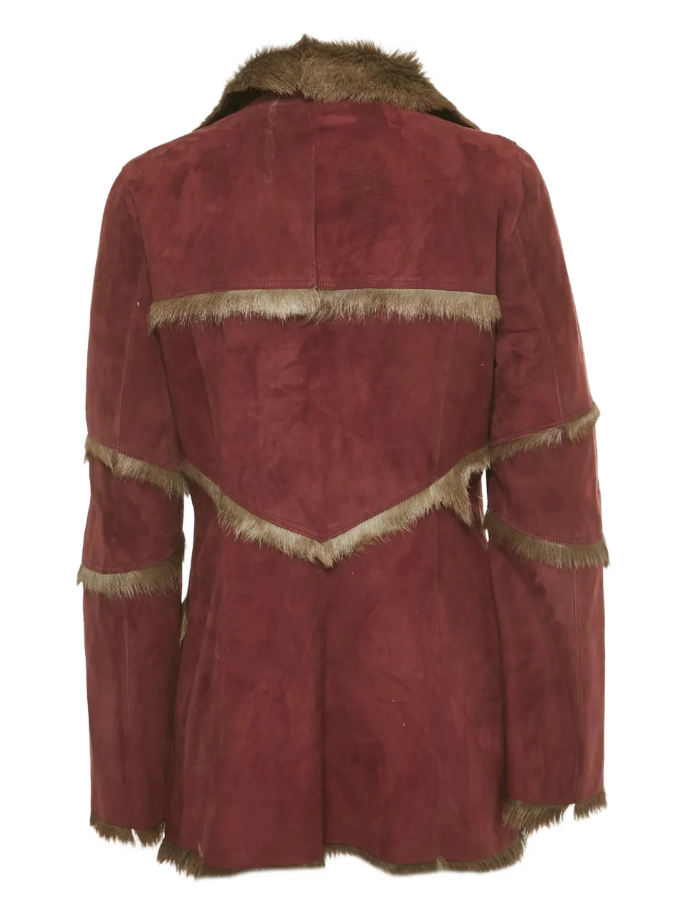 Kenzo Pre-Owned button-up suede coat - Rood