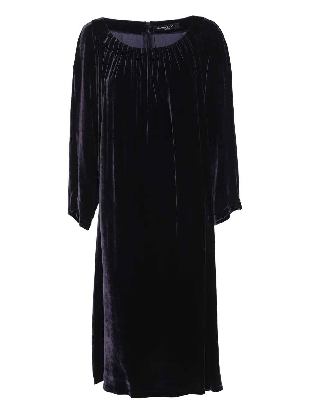 Marina Rinaldi Abito plissettato in velluto - Viola