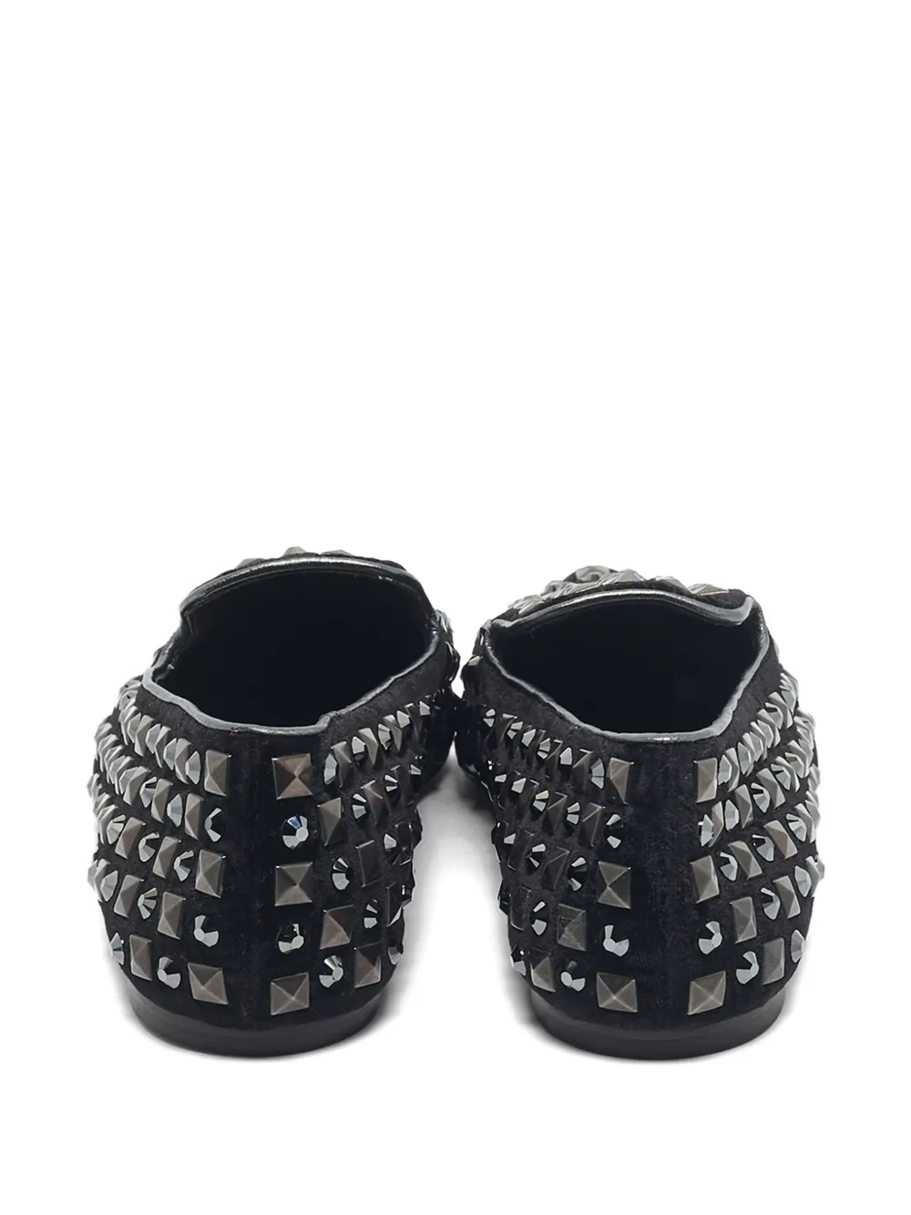  Dolce & Gabbana Pre-owned Slippers Con Aplique De Cristal - Negro 
