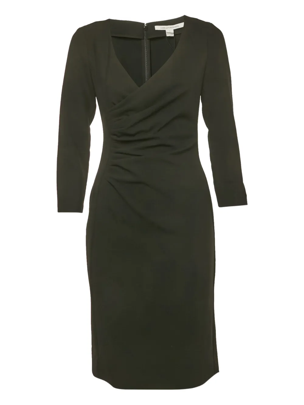 Diane Von Furstenberg Vintage robe mi-longue Elliana à design drapé - Noir Diane Von Furstenberg Vintage robe mi-longue Elliana à design drapé - Noir