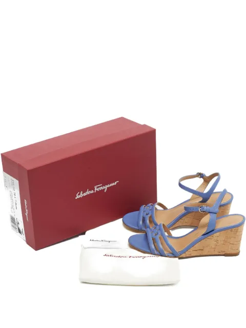 Ferragamo Pre-Owned Fieri leather wedge sandals