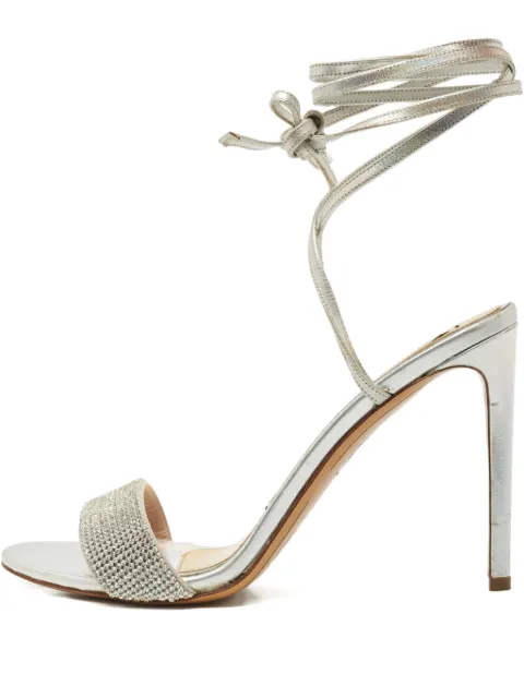 Alexandre Vauthier crystal ankle-wrap heeled sandals