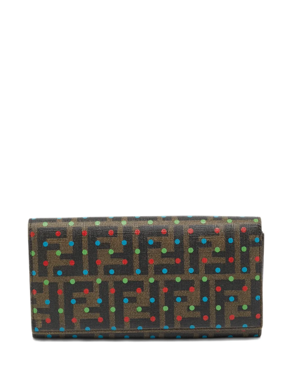 Fendi Pre-Owned 2010 polka-dot-print wallet | Brown | Image 1