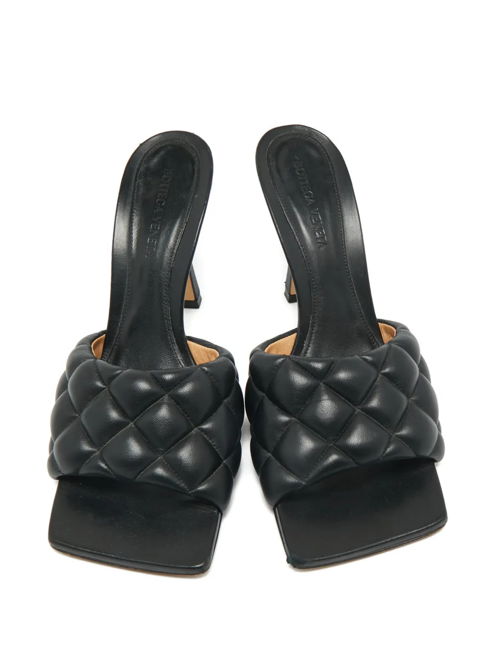 Bottega Veneta Pre-Owned Lido quilted-design mules - Zwart