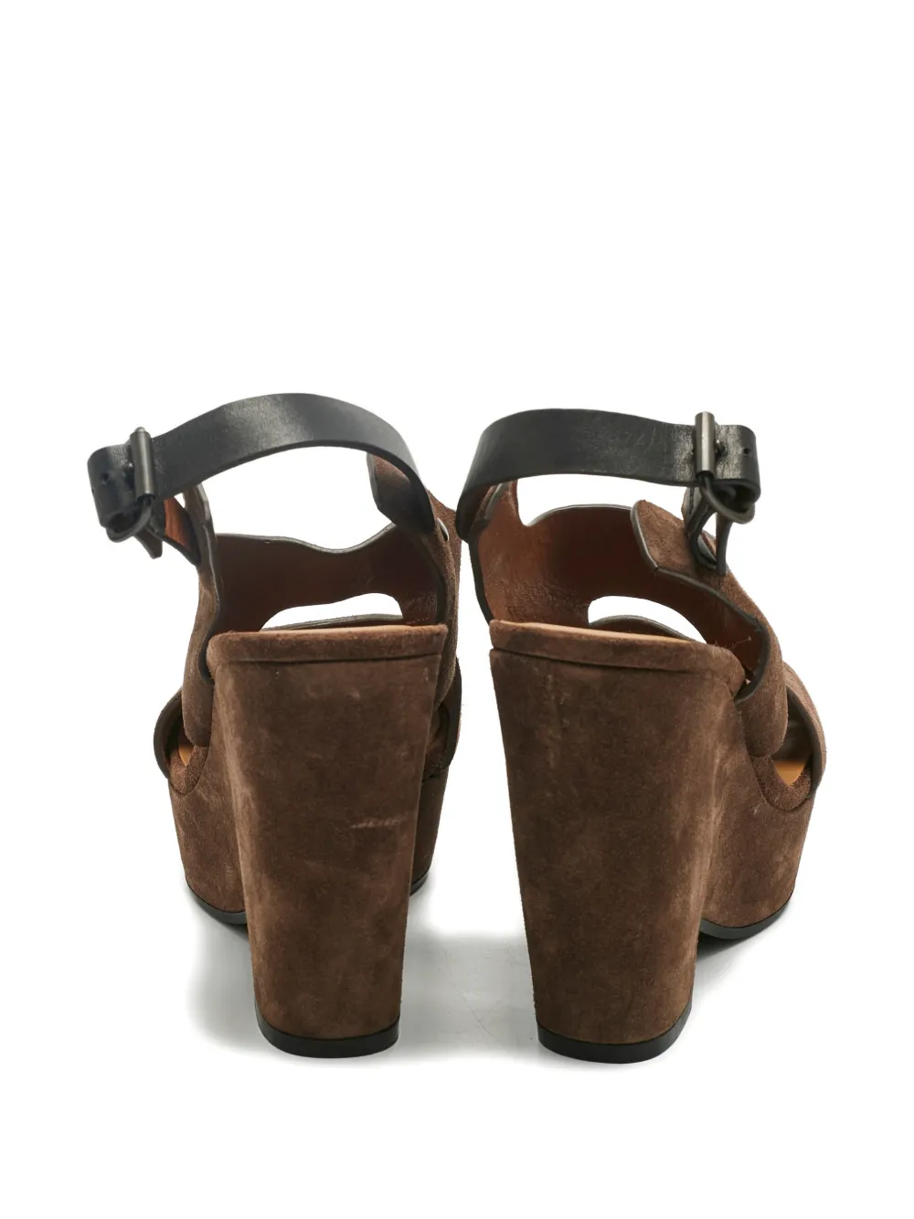 Pre-owned See By Chloé Vintage Platform Wedge Sandals In Brown