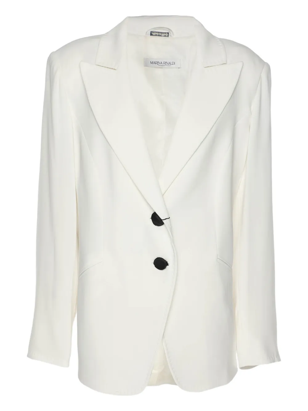 Marina Rinaldi Blazer monopetto in crêpe - Bianco