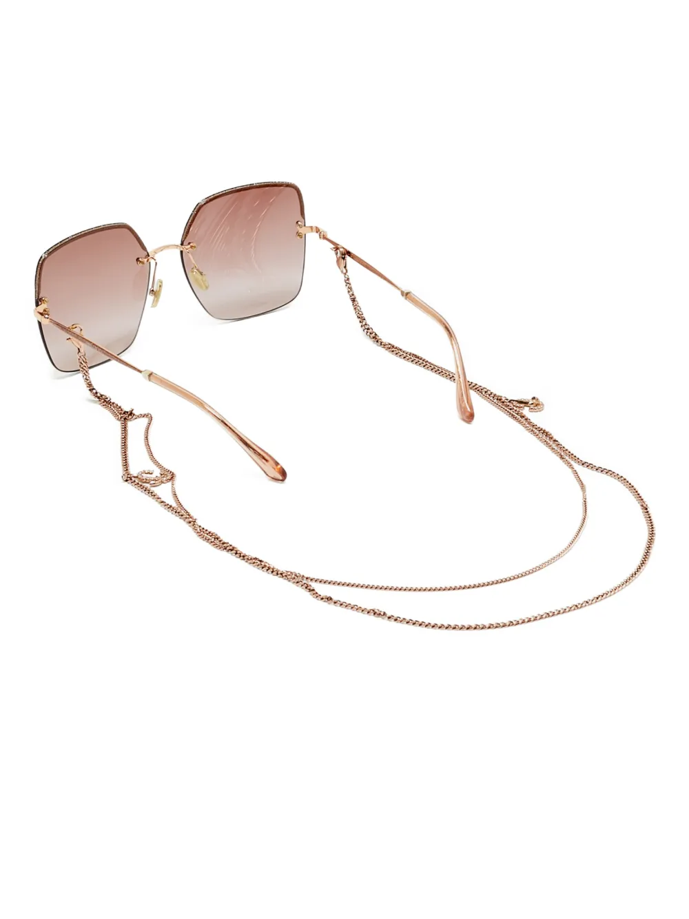 Jimmy Choo Pre-Owned Tavi/N/S DDB3X square-frame chain sunglasses | Image 2