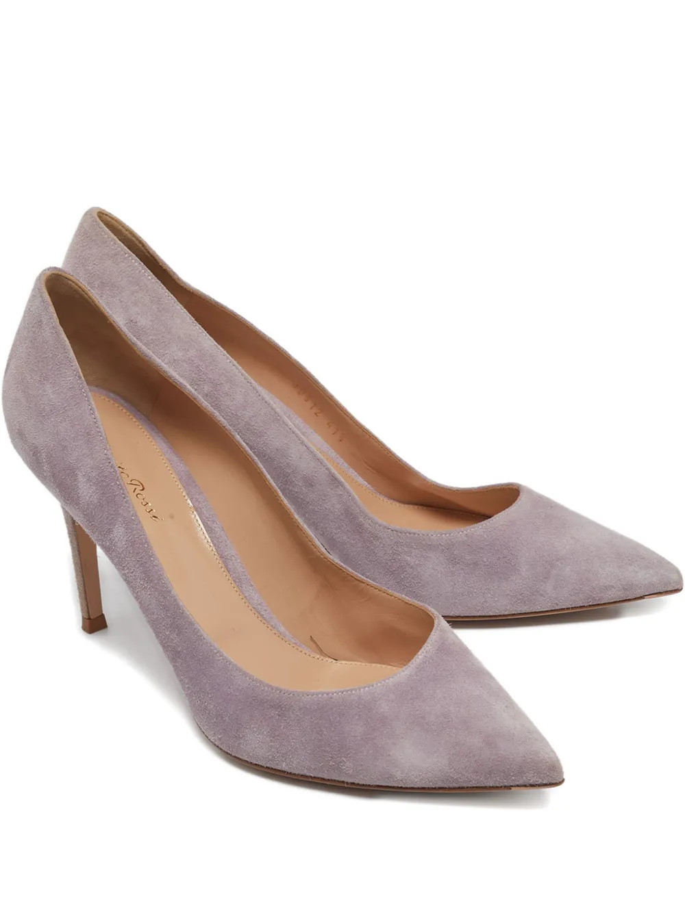 Gianvito Rossi suede pointed-toe pumps - Violett
