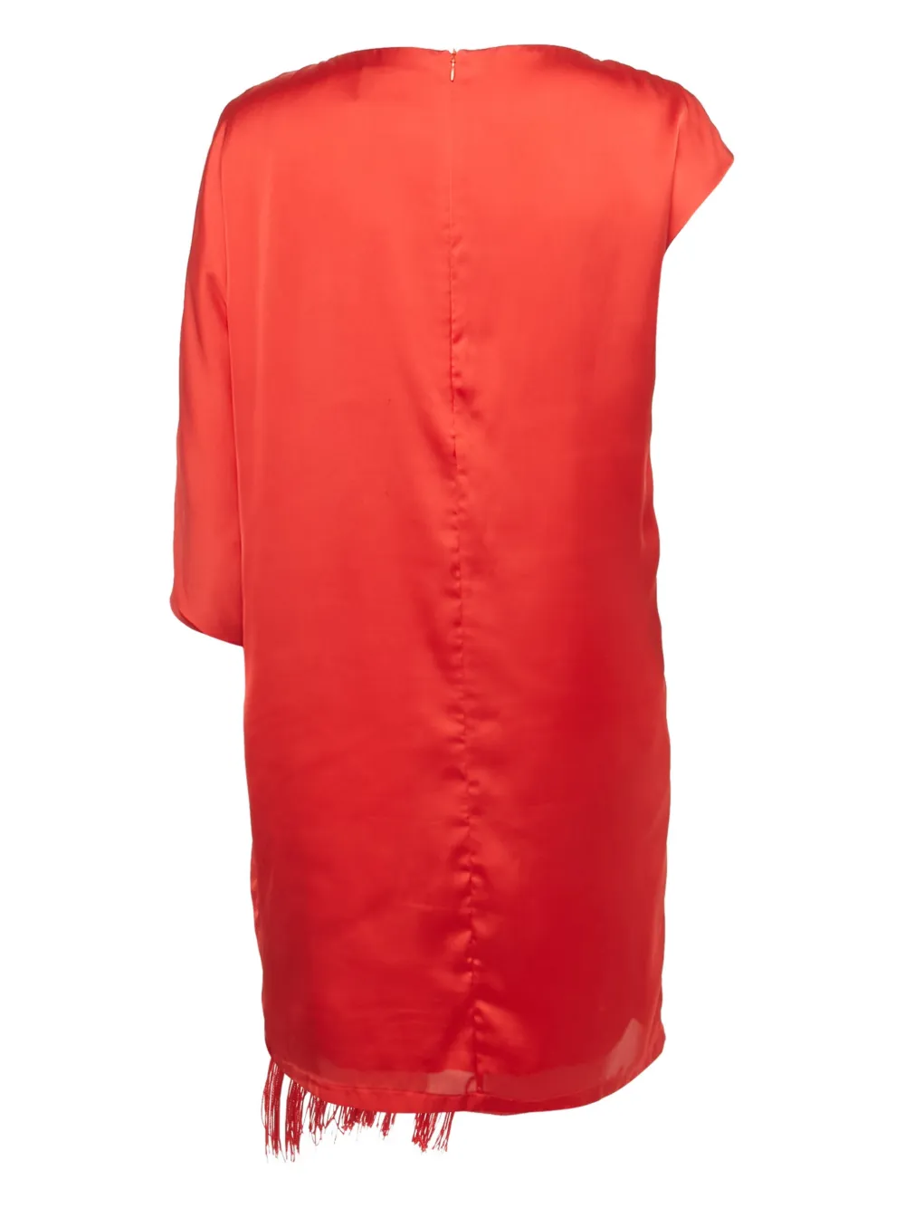 Cavalli Class fringe satin mini dress - Rood