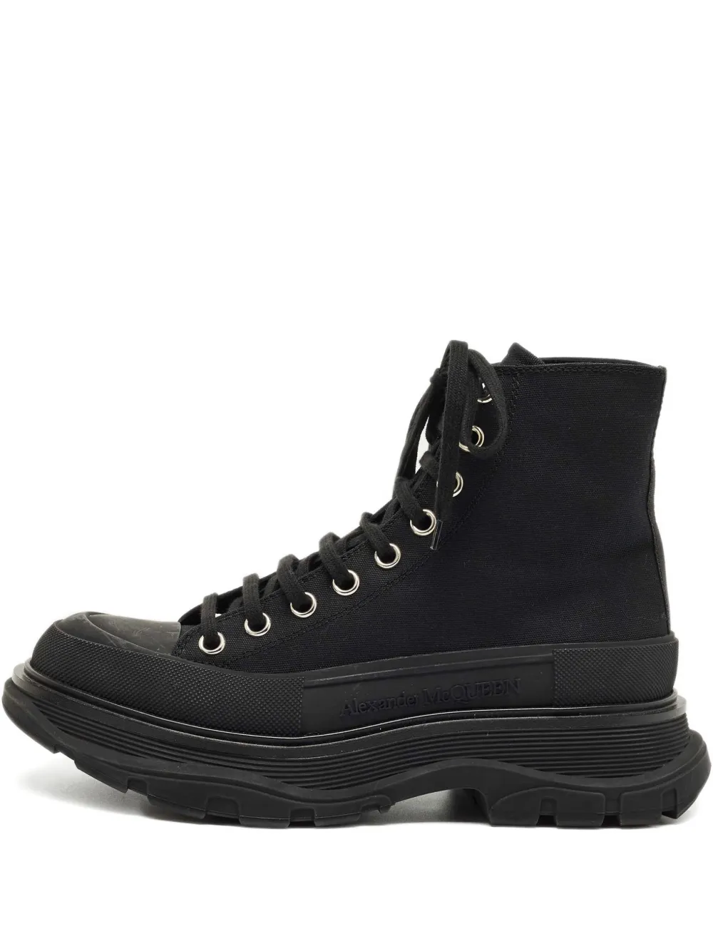 Pre-owned Alexander Mcqueen Tread Slick High-top Sneakers In Black