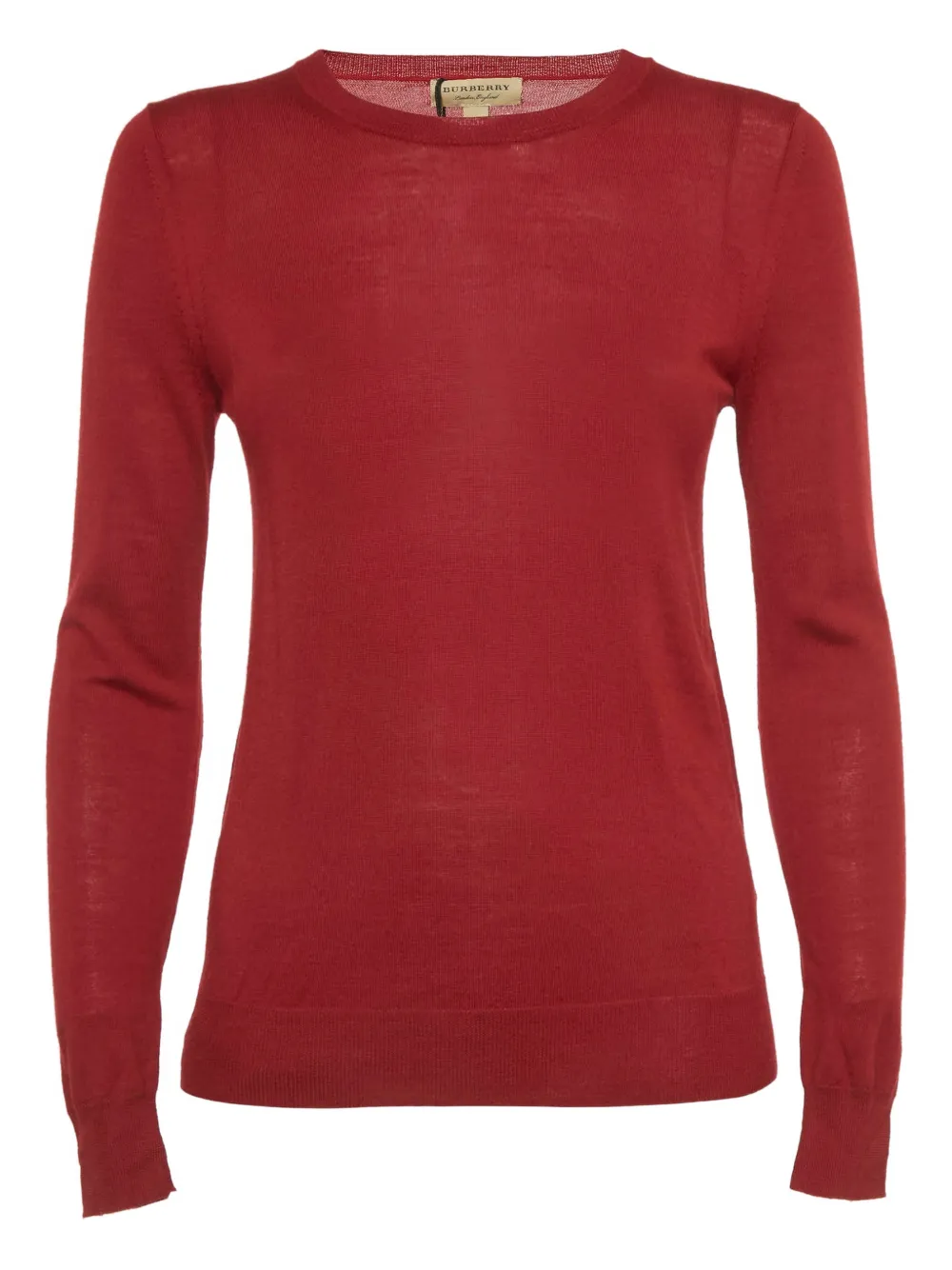 Burberry Pre-Owned merino-wool elbow-patch sweater - Rosso