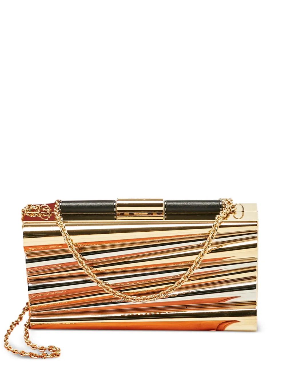 Ferragamo Pre-Owned x Sara Battaglia Metal Sinila clutch bag - Gold