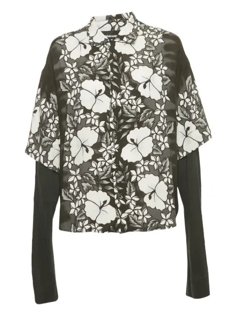DSQUARED2 floral layered shirt